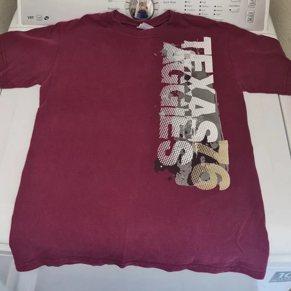 Texas A&M Aggies 76 Men's Small T-shirt Maroon Gildan - Picture 1 of 6